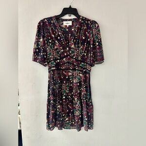 Ba&sh FIDJI mini Dress Multicolor Patterned Dress size small NWT